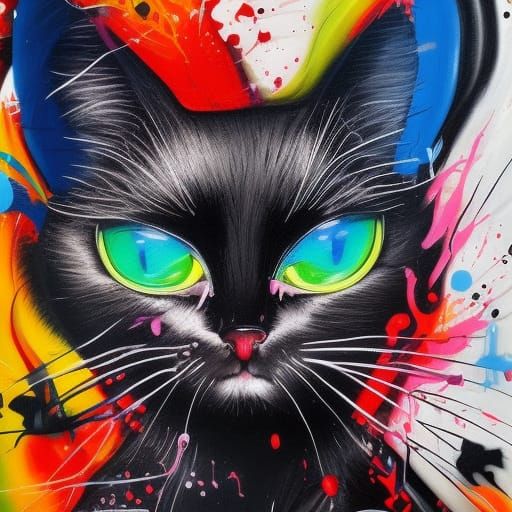 Fierce Feline Graffiti