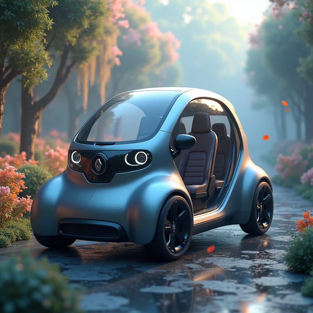 Luxurious Futuristic Renault Twizy for 4 Passengers in 2+2 C...