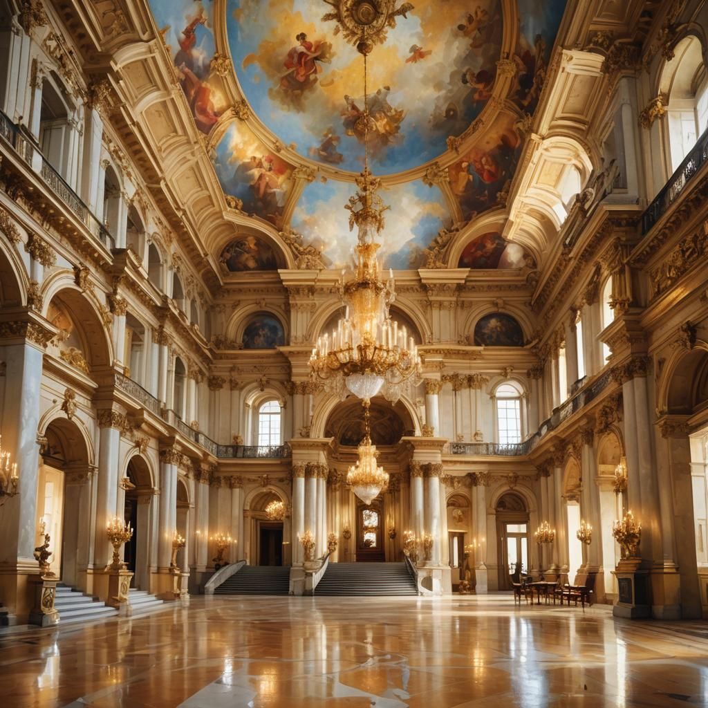 Elegant Beaux-Arts Palace in Golden Grandeur