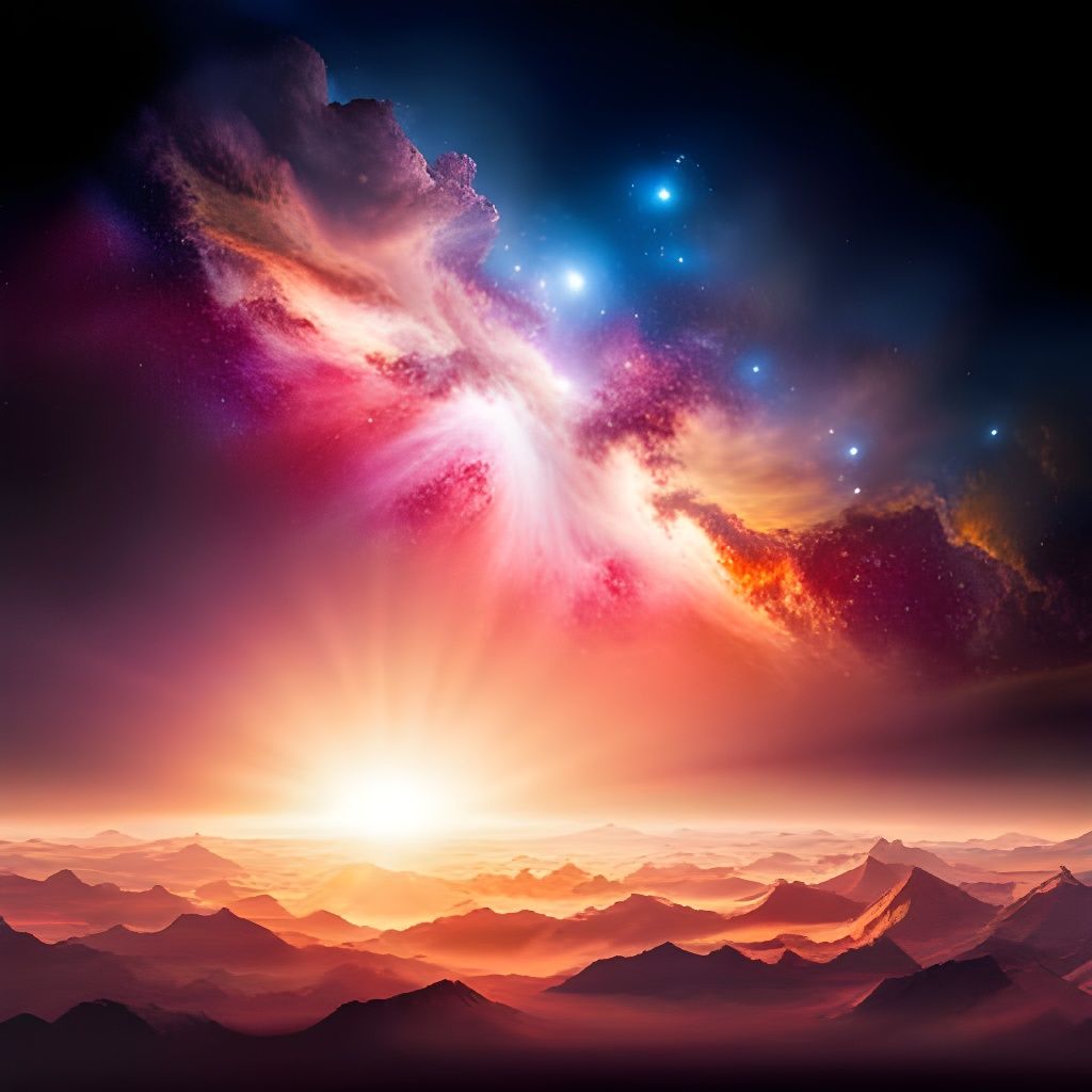 Surreal Cosmic Masterpiece in Hyperrealistic Style