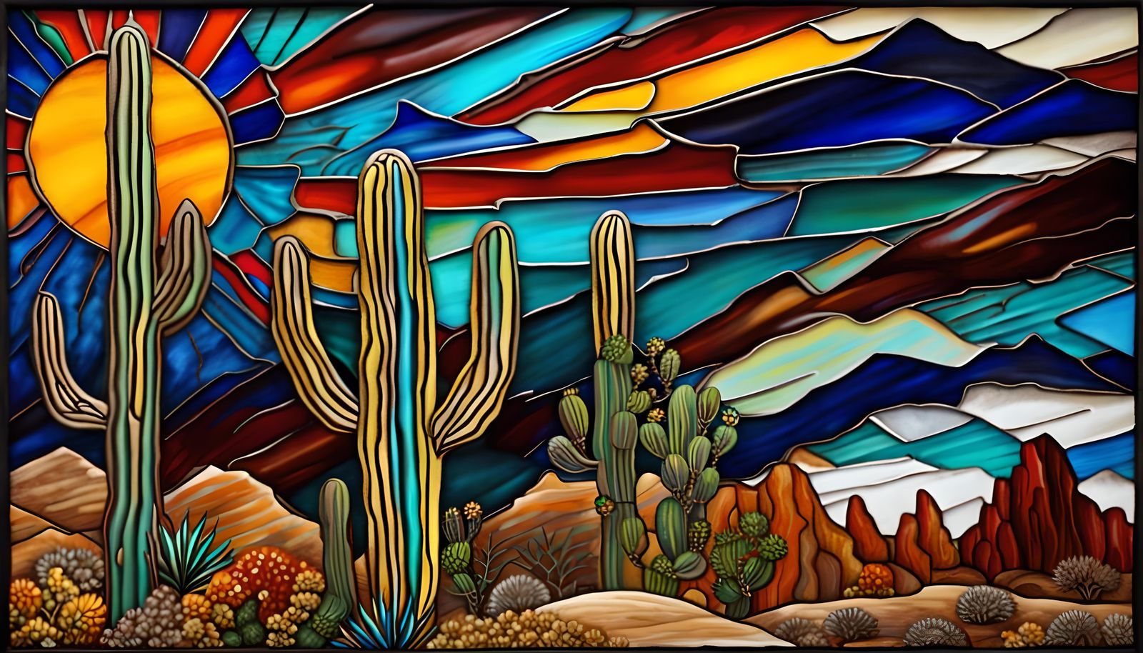 Sonora Desert Lightning Kachina in Impasto Oil