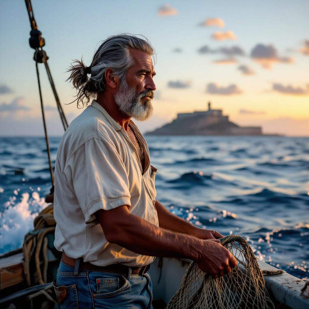 Spanish Fisherman at Dawn: Realist Impressionism