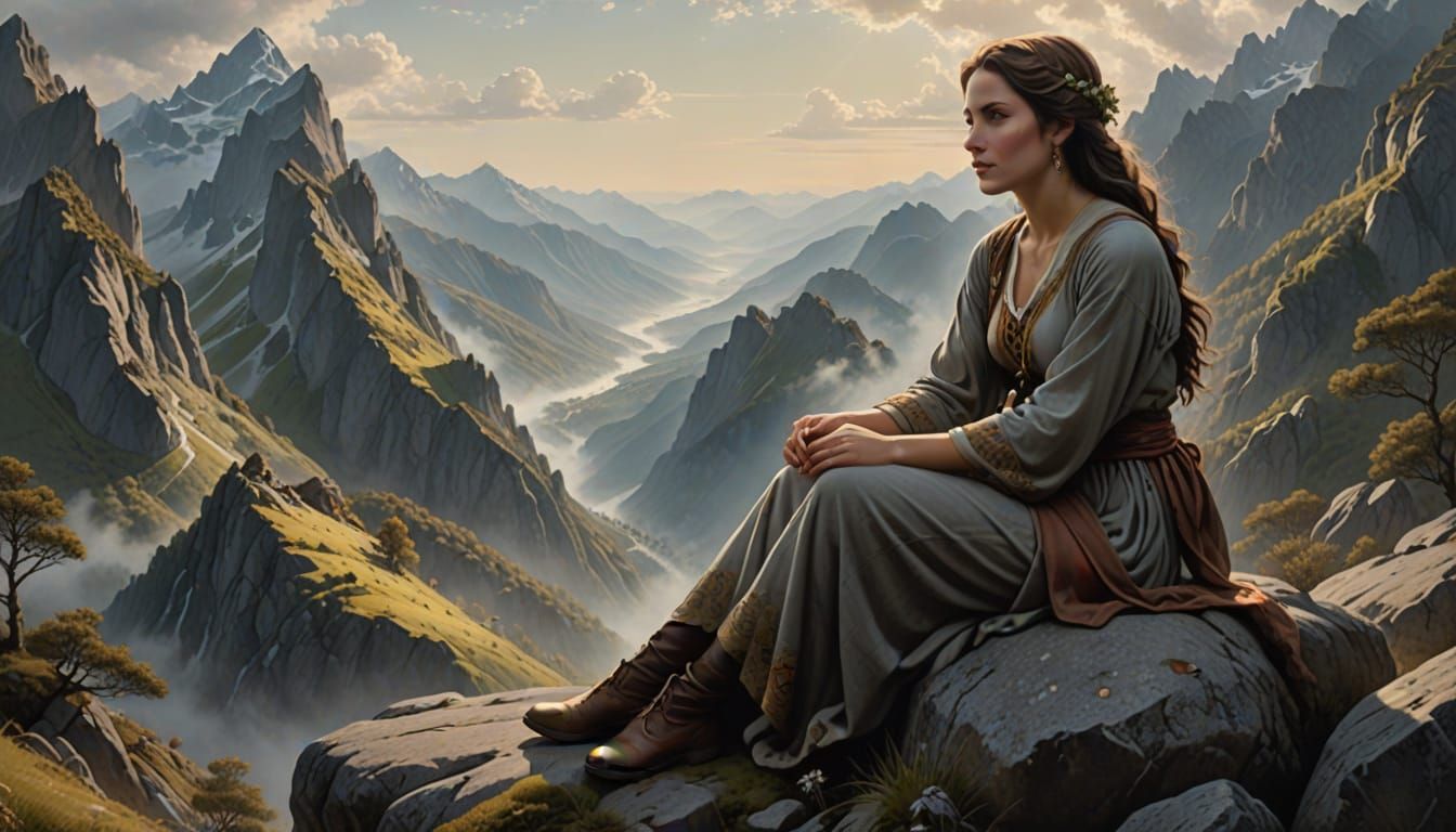 Ethereal Caravaggio-Inspired Beauty in Hyperrealistic Detail