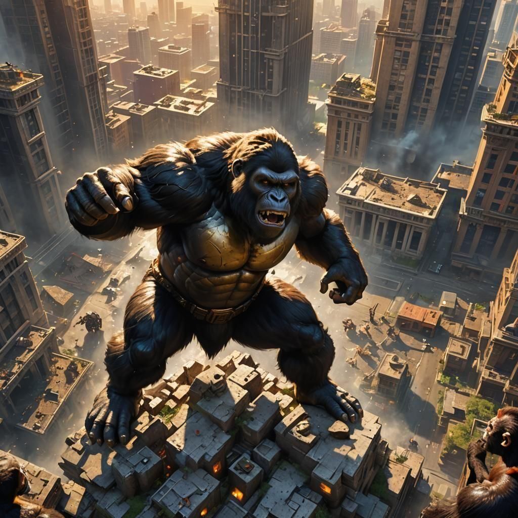 Epic Battle Between Two Giant Apes