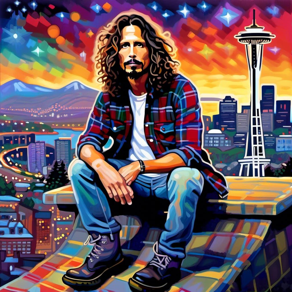 Handsome Chris Cornell in Hyper-Realistic Art