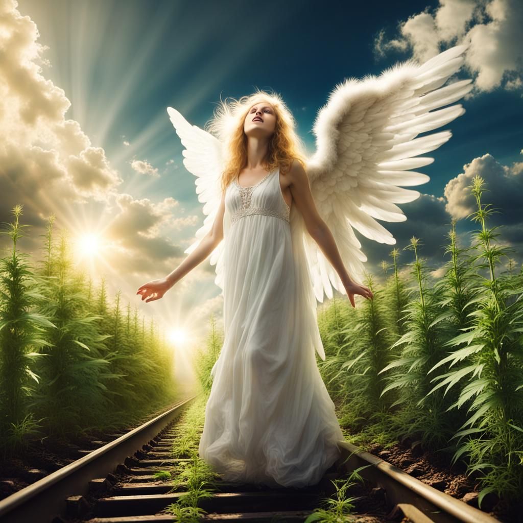 Angel's Heavenly Love in a Cannabis Paradise
