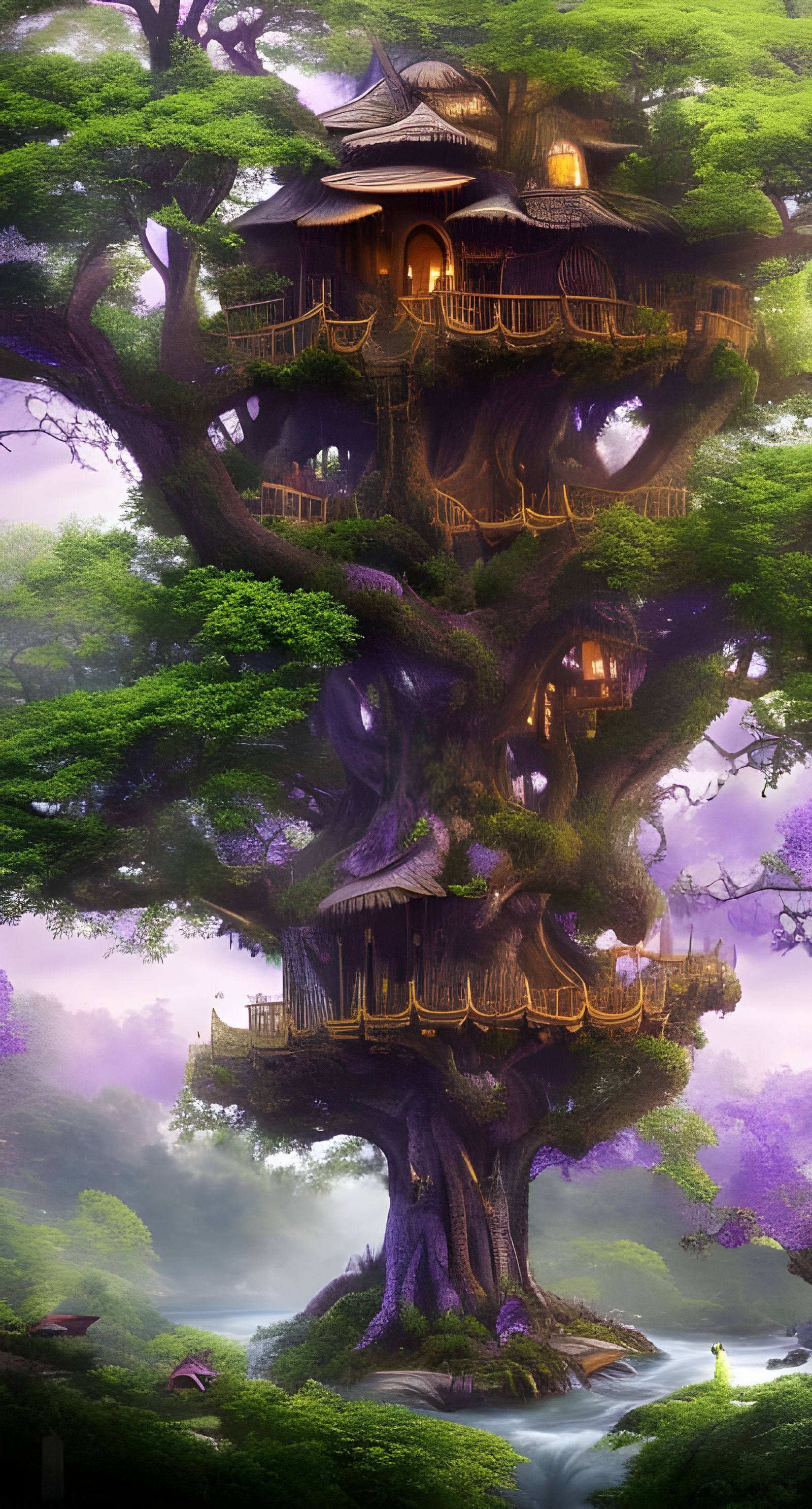 Cool purple treehouse 2