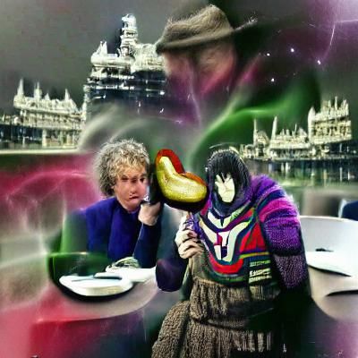 The Doctor Savours Eggplant with a Dignified Guest