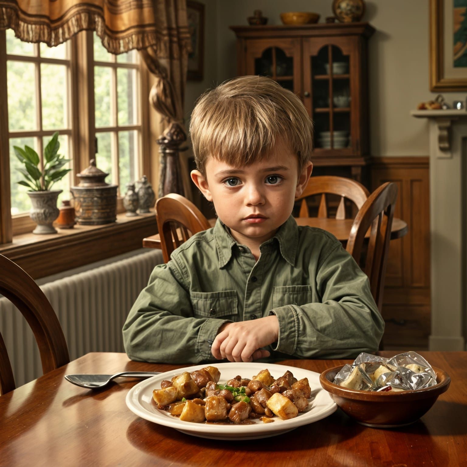 No Dinner, No Pudding: An AI Image