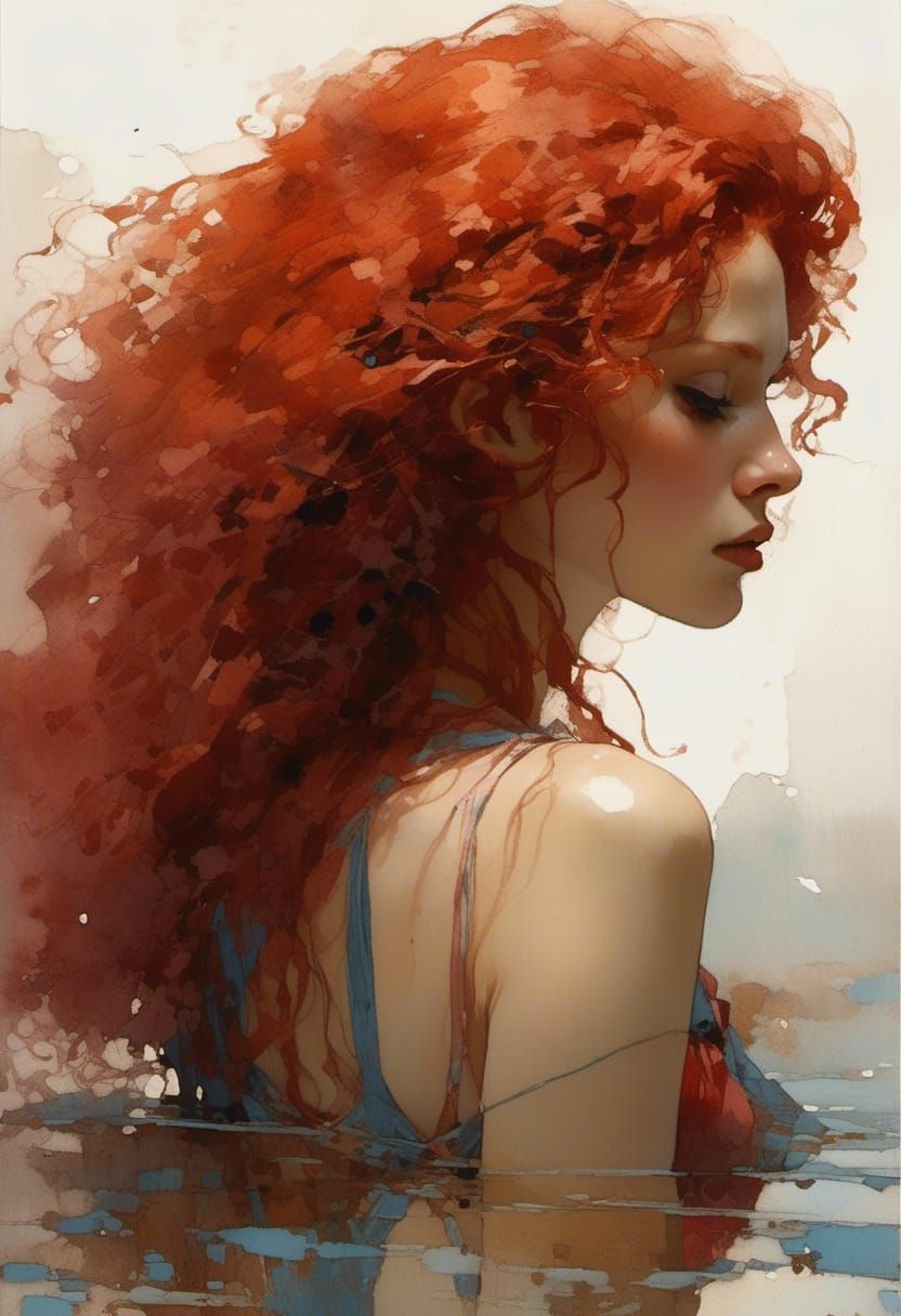Ethereal Redhead in Exquisite Realism
