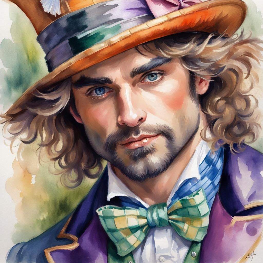Painting of handsome man 2