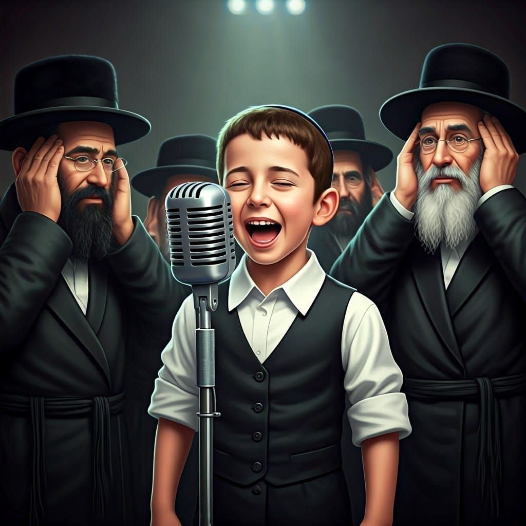 Confident Boy Embracing the Spotlight in Vibrant 3D Anime St...