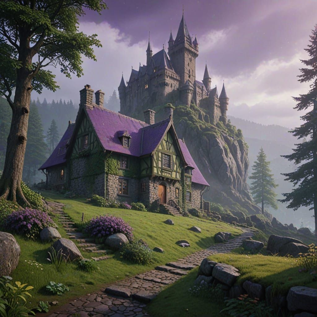 Enchanted Cottage Amidst Mystical Castle in Whispers of the ...