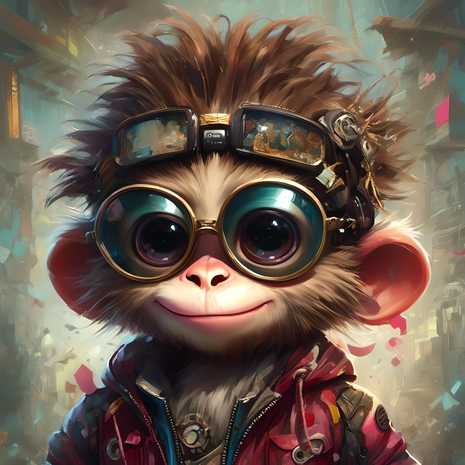 Punk Monkey Portrait by Awwchang and Minjae Lee