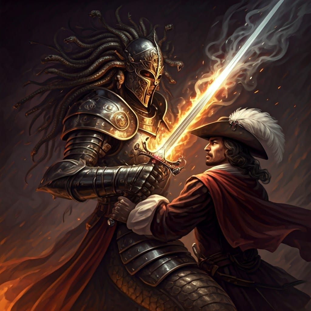 Medusa in Baroque Battle