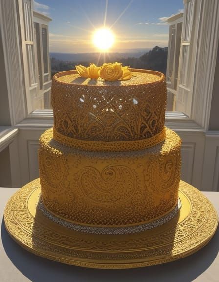 Intricate Sun Cake in HDR