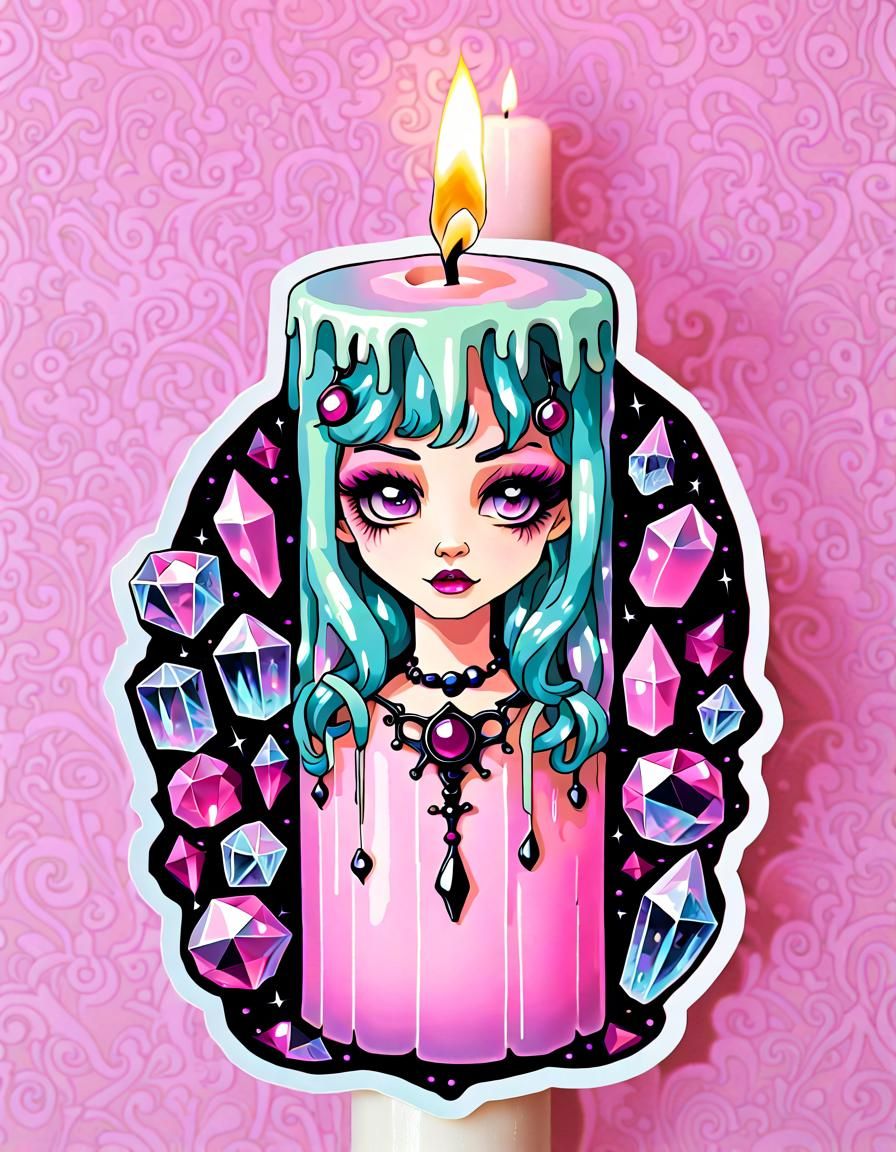 Whimsical Dark Magic in Pastel Goth Colors