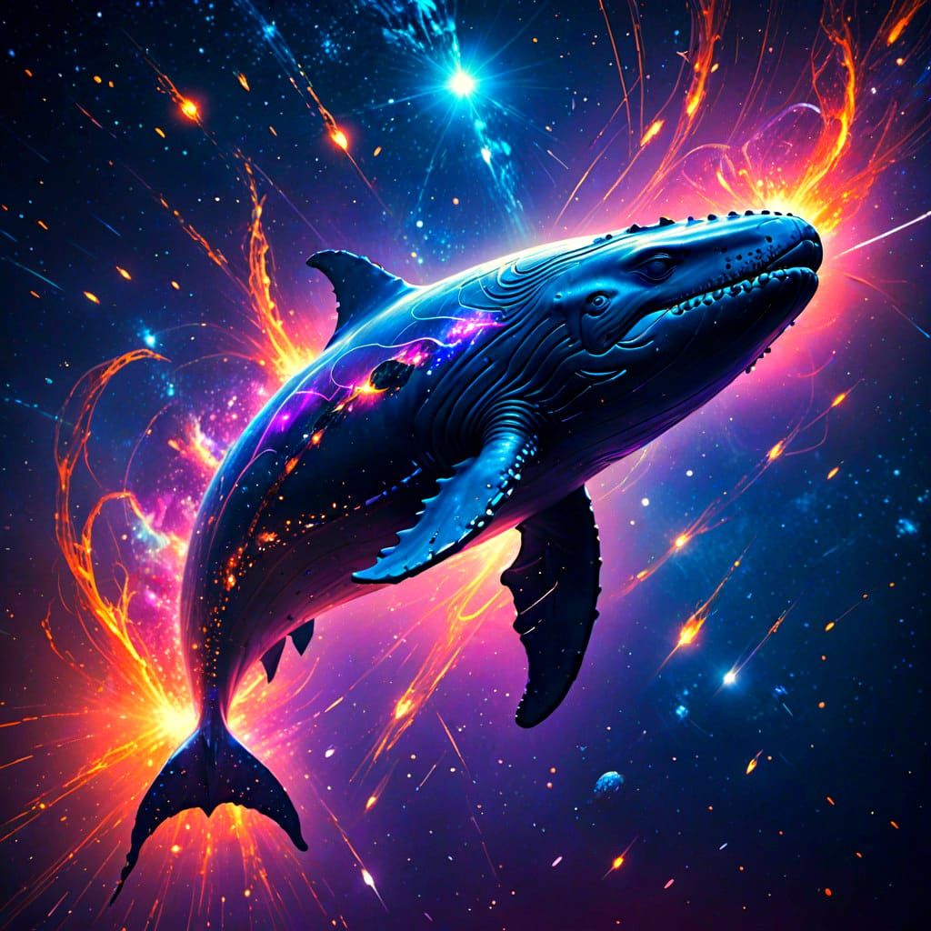 Cosmic Whale of Creation in Stellar Art