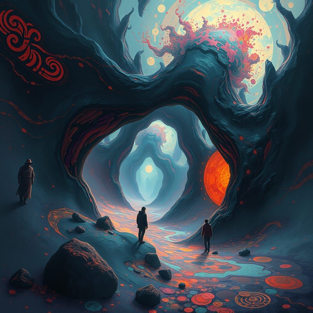 Vibrant Dreamscapes in Cyberpunk Style