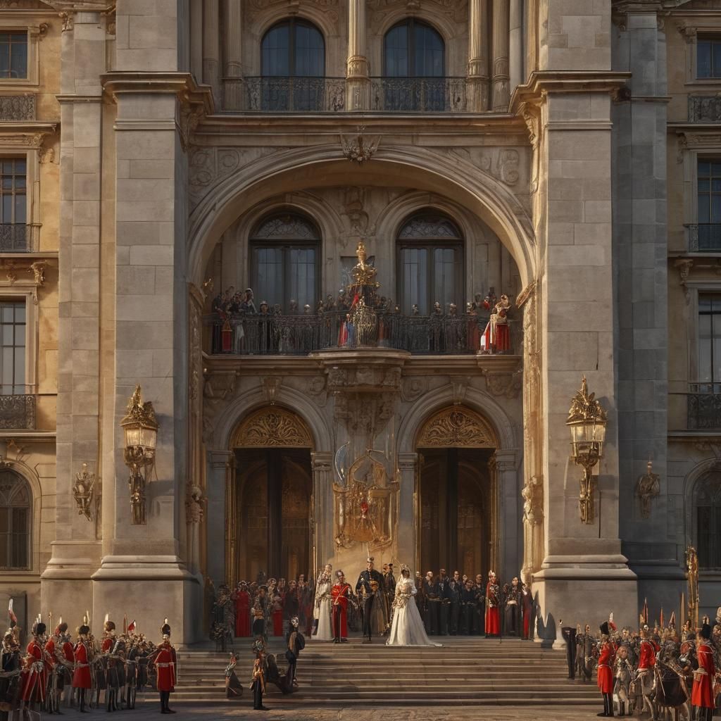 Regal Family Addresses Imperial Gathering at Sunset in Opule...