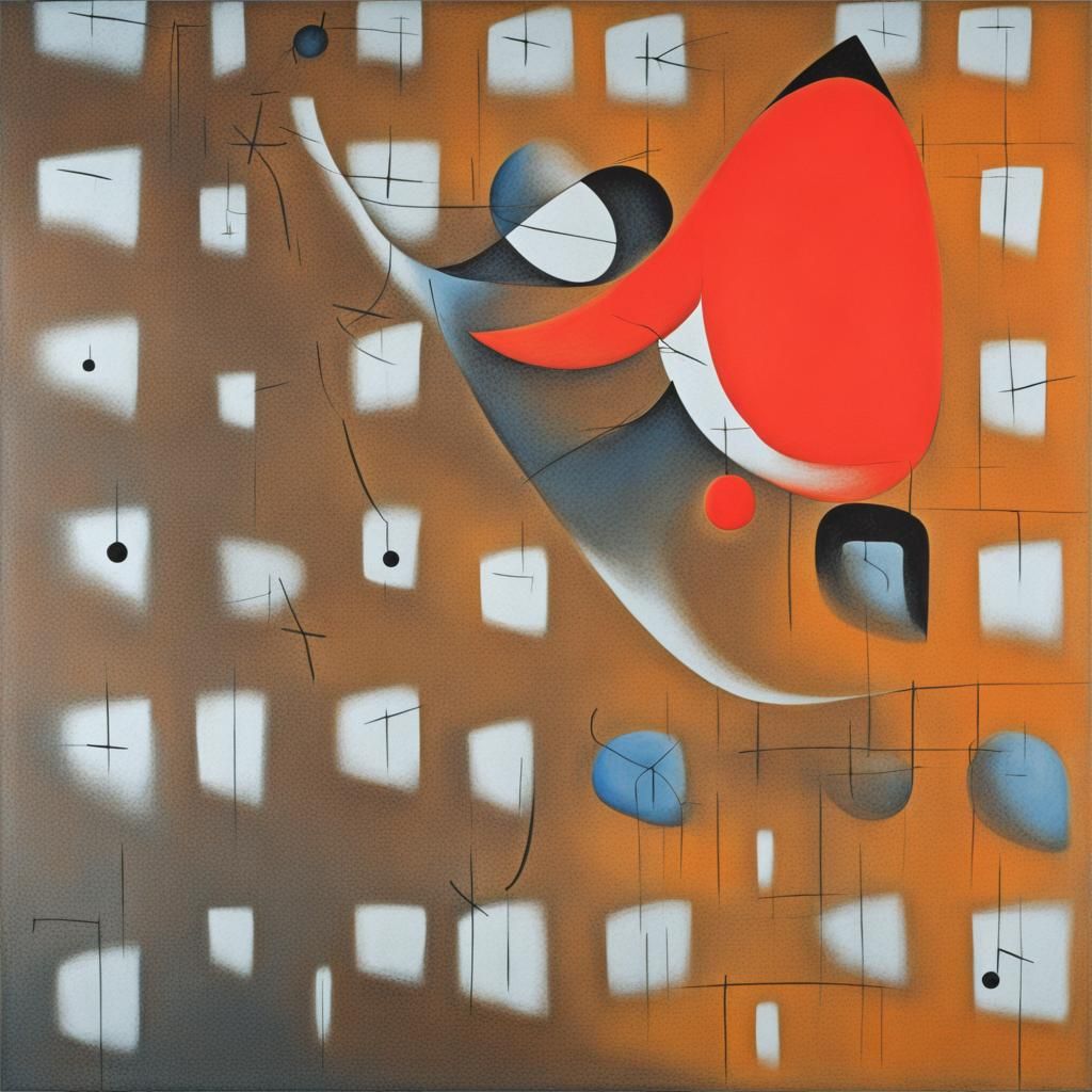 Surreal Movement Composition in Miro Style