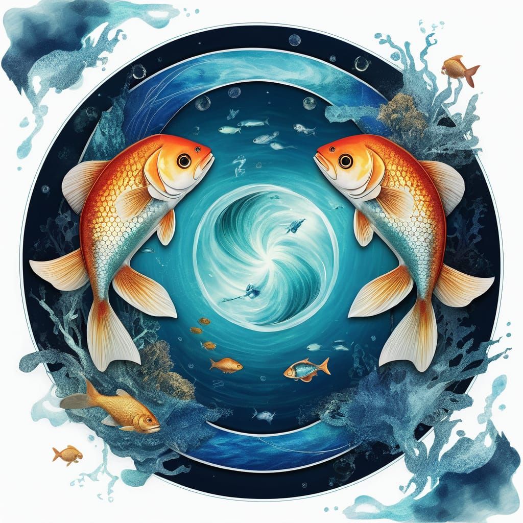 Mystical Fish in Celestial Dreamscape