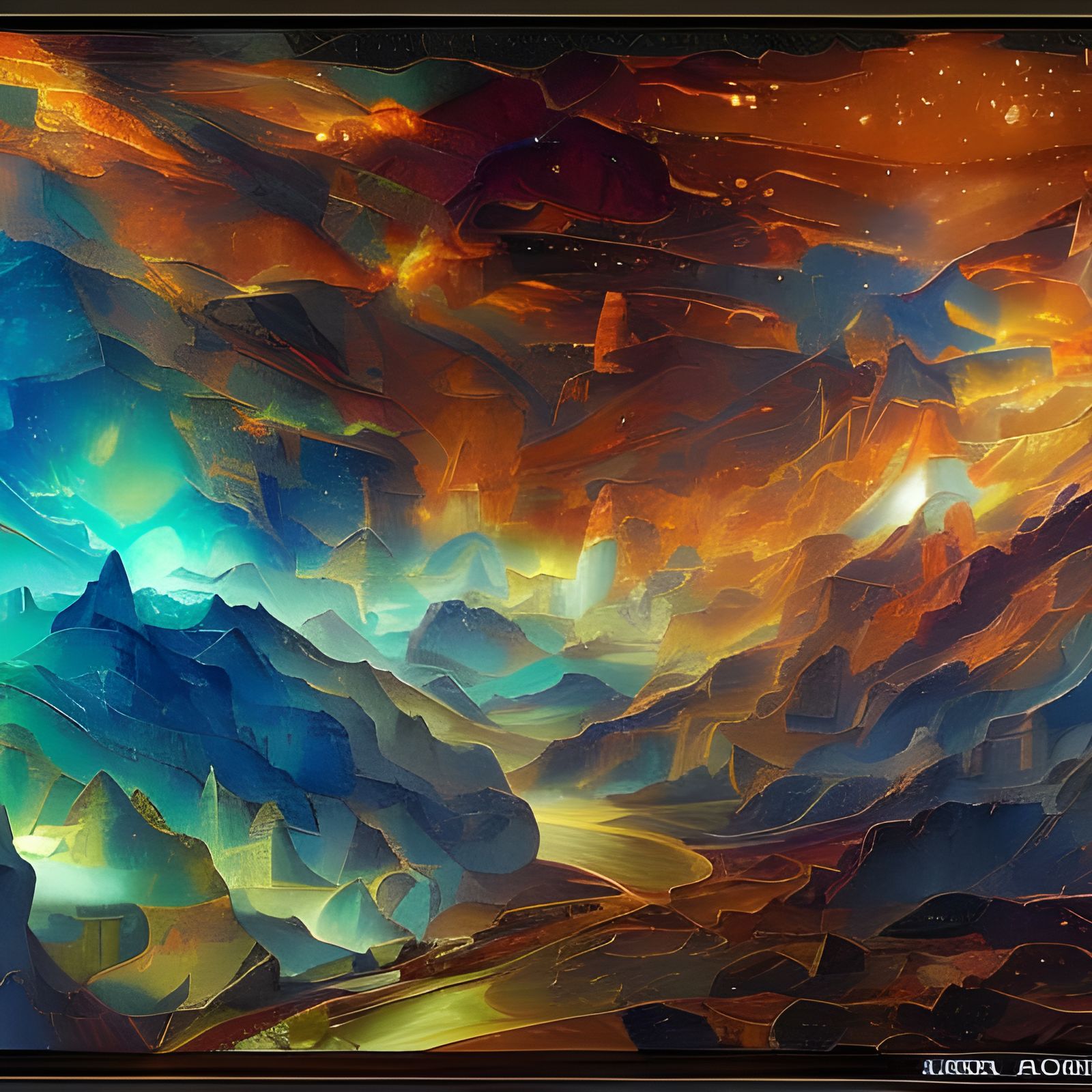 Stained Glass Planets: Epic Celestial Illustration