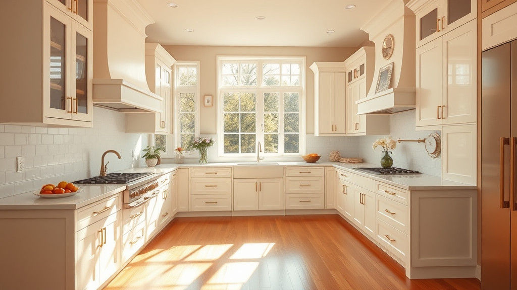 Elegant Modern Kitchen with Warm Accents