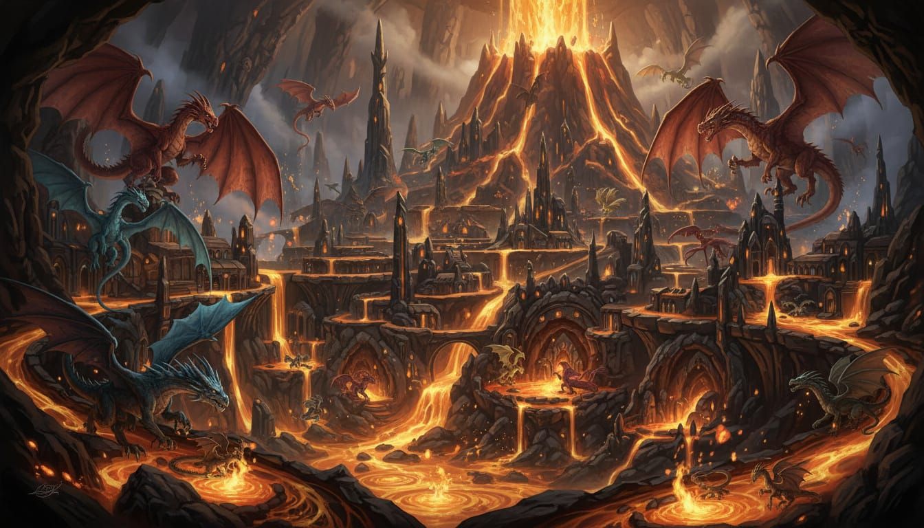 The Dragons Nest: A Volcano City of Dragons