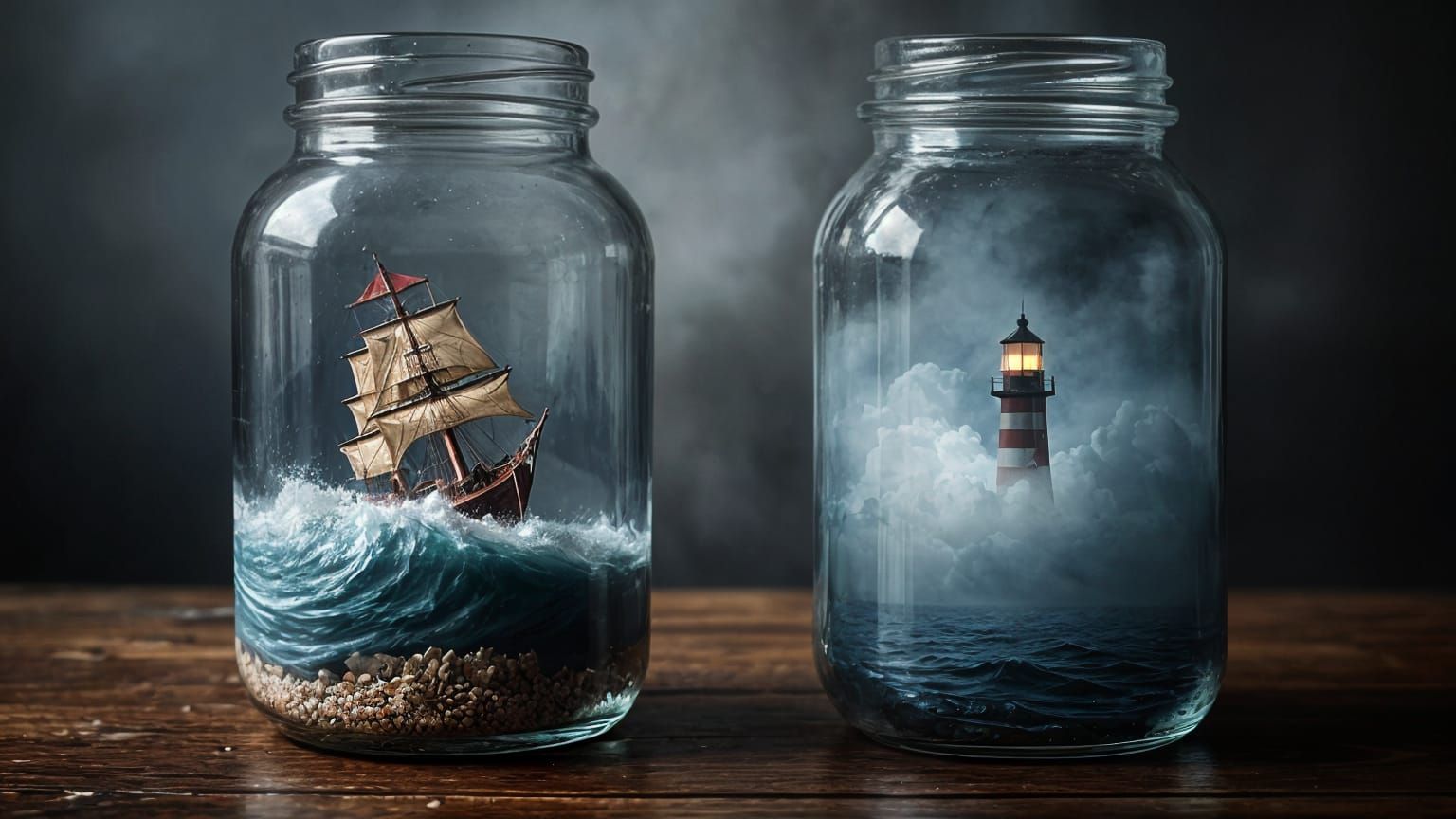 Duality of Jars: Stormy Sea vs. Foggy Lighthouse