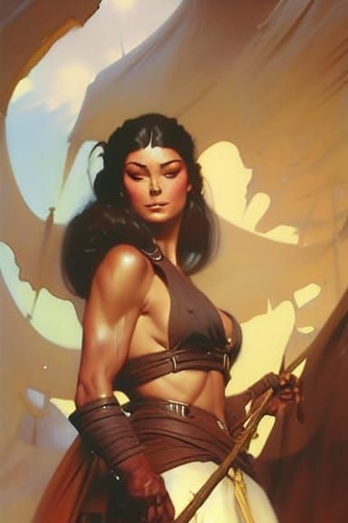 Epic Lady Pirate in Oil Painting Masterpiece