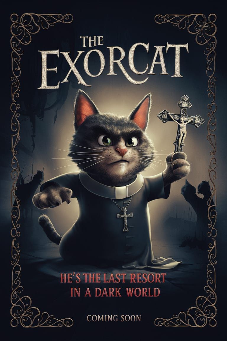 "The Exorcat" ... he'll stop those demon mice - for good!