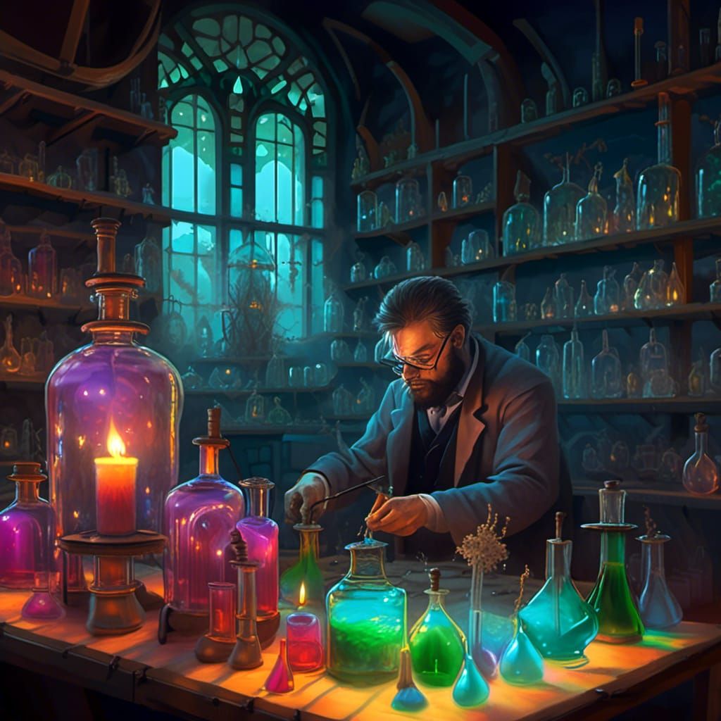 Ethereal Vision of an Ancient Laboratory in Splendid Detail