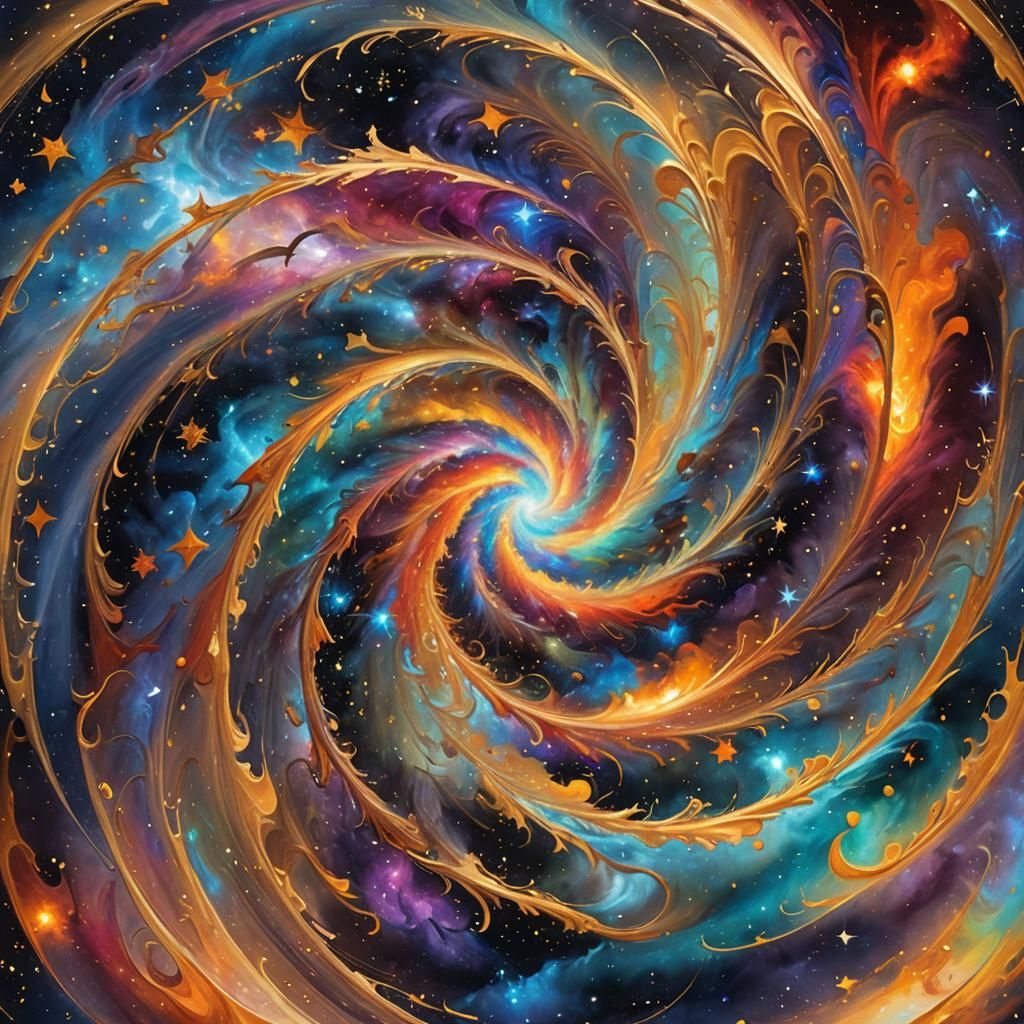 Celestial Vortex of Creation Unfolds in Harmony