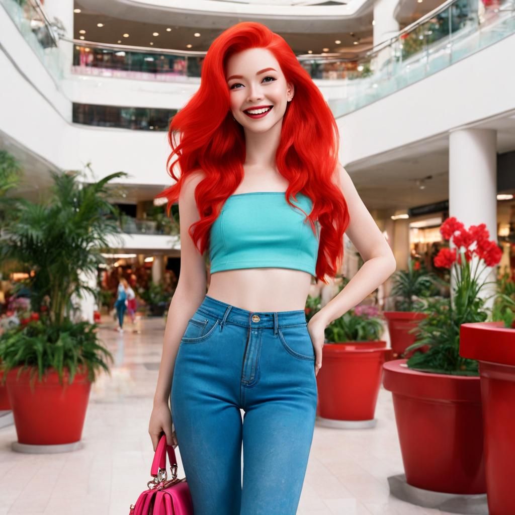 Neon Princess Shops in Retro Atrium