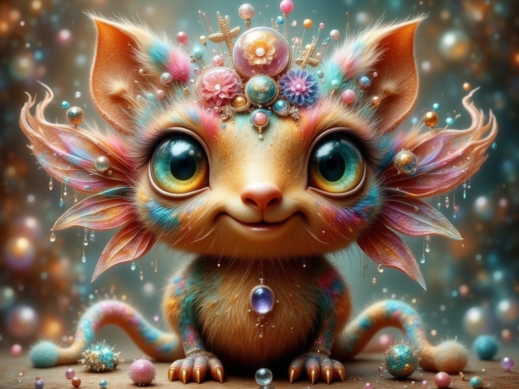 Whimsical Toy Creature Embodies Joy and Wonder