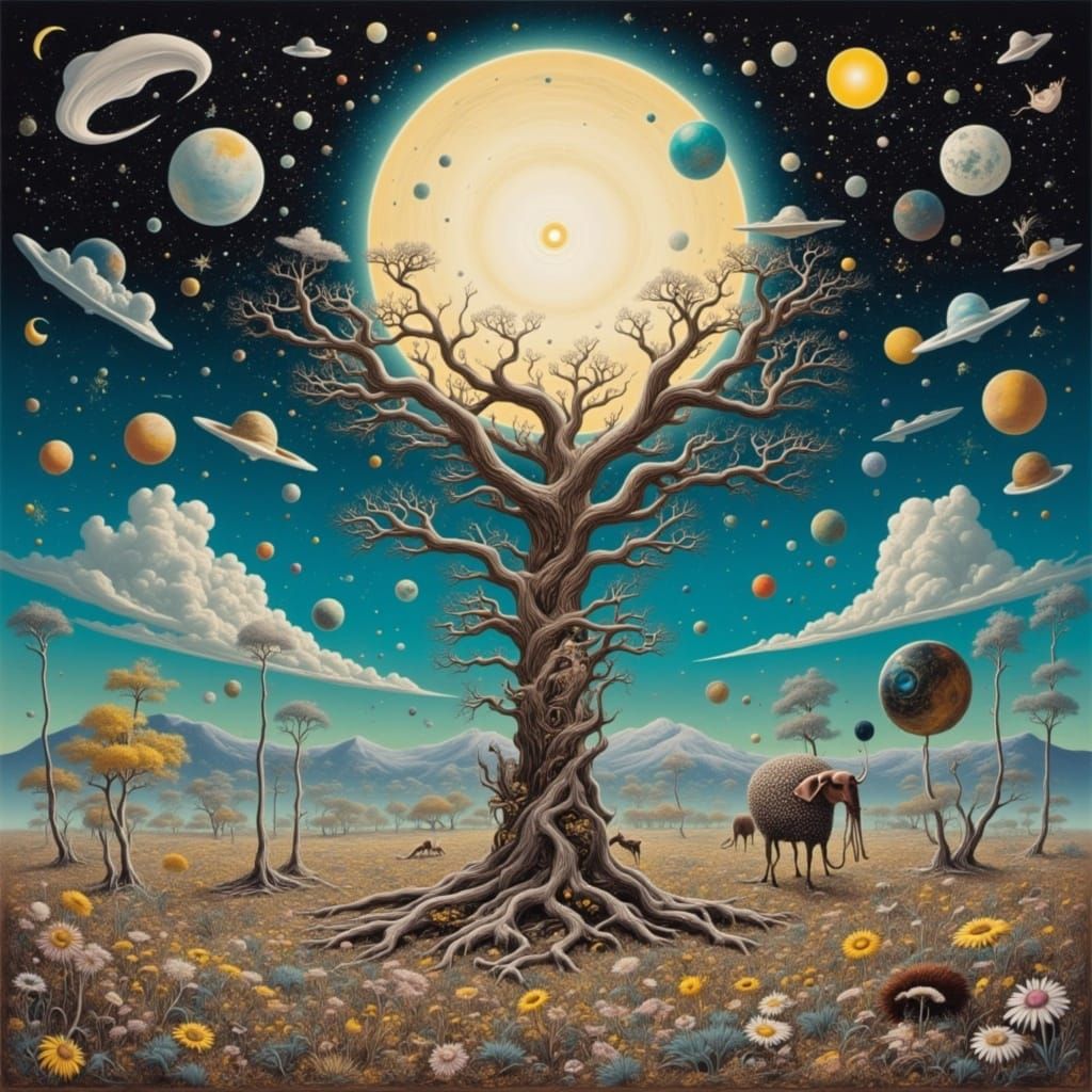 Ethereal Totum Pole Confesses at Dusk