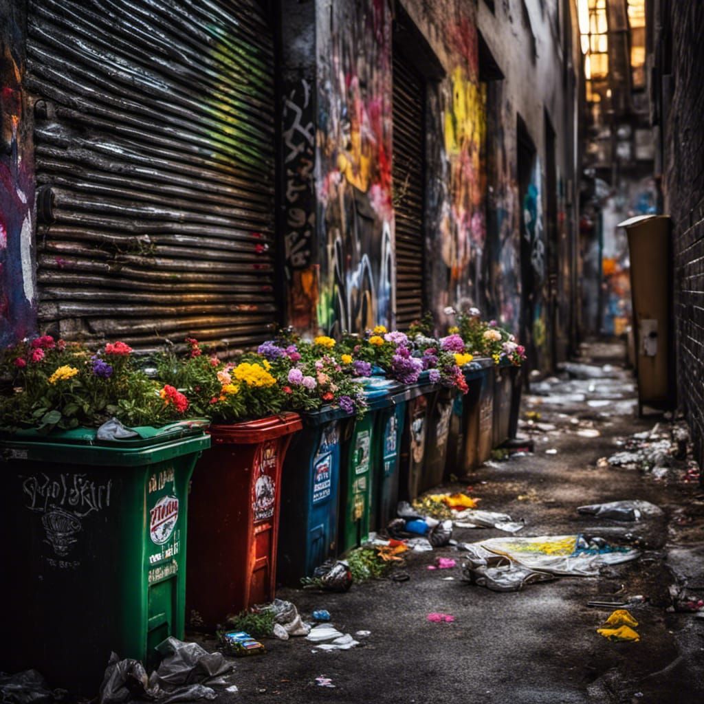 Vibrant Alleyway at Night