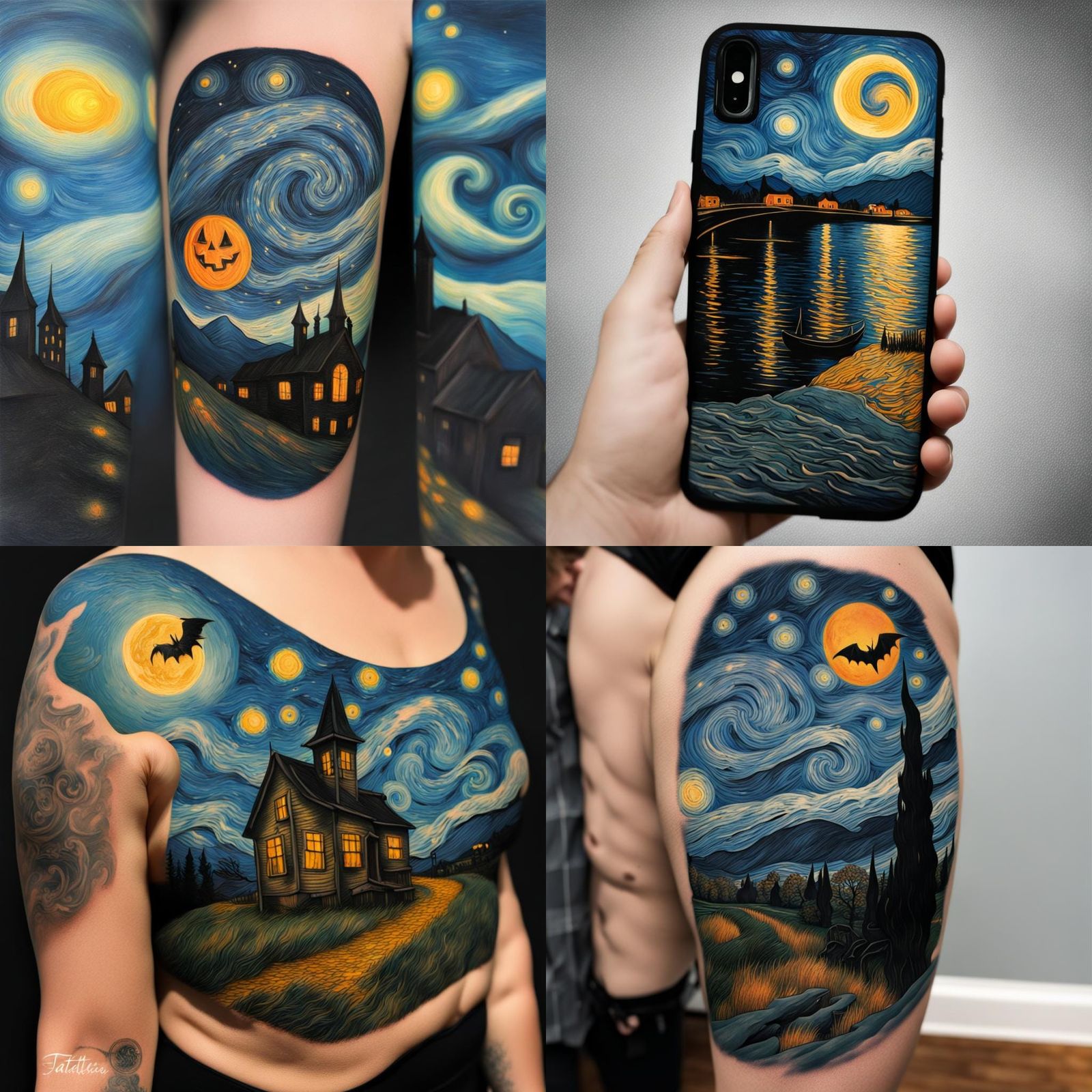 A Haunted Starry Night: Dark Halloween Dreams Inspired by Va...