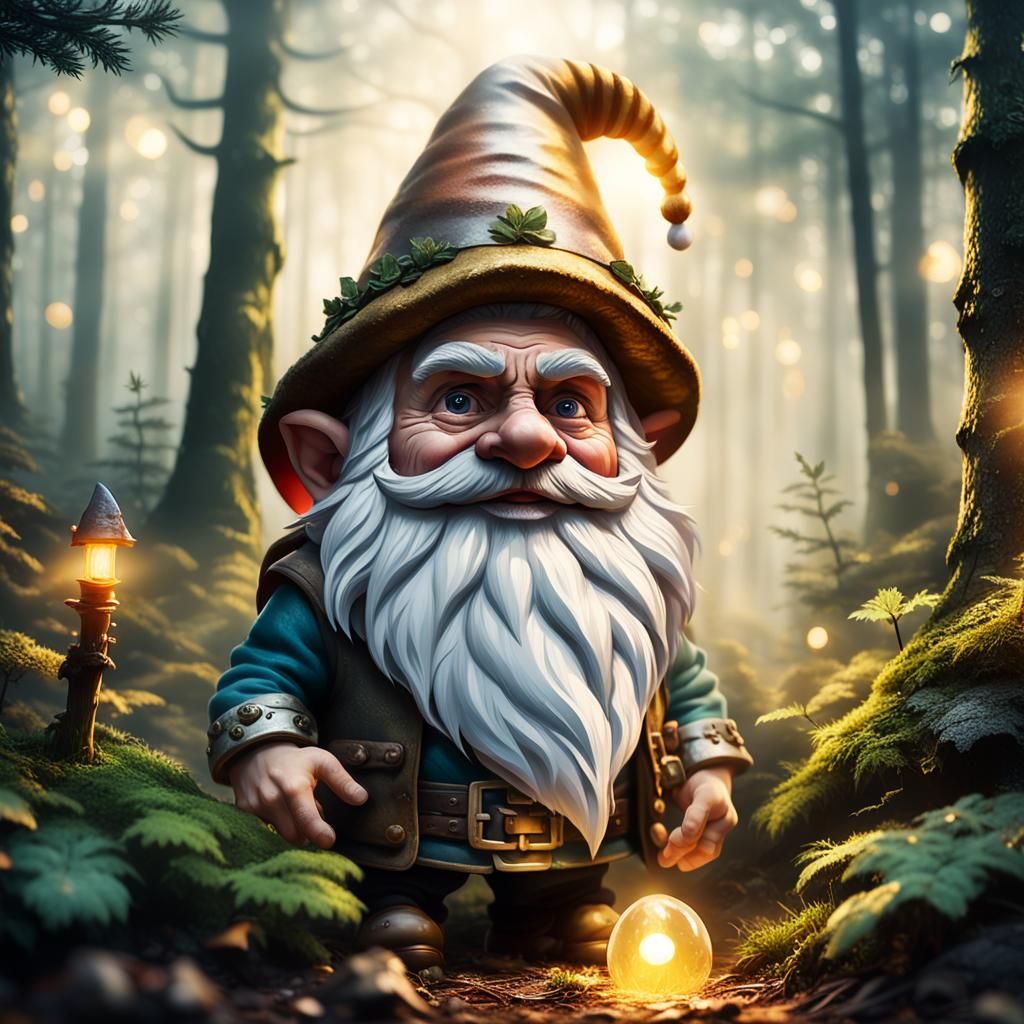 Gnomes in Majestic, Atmosphere-Drenched Forest Scenes