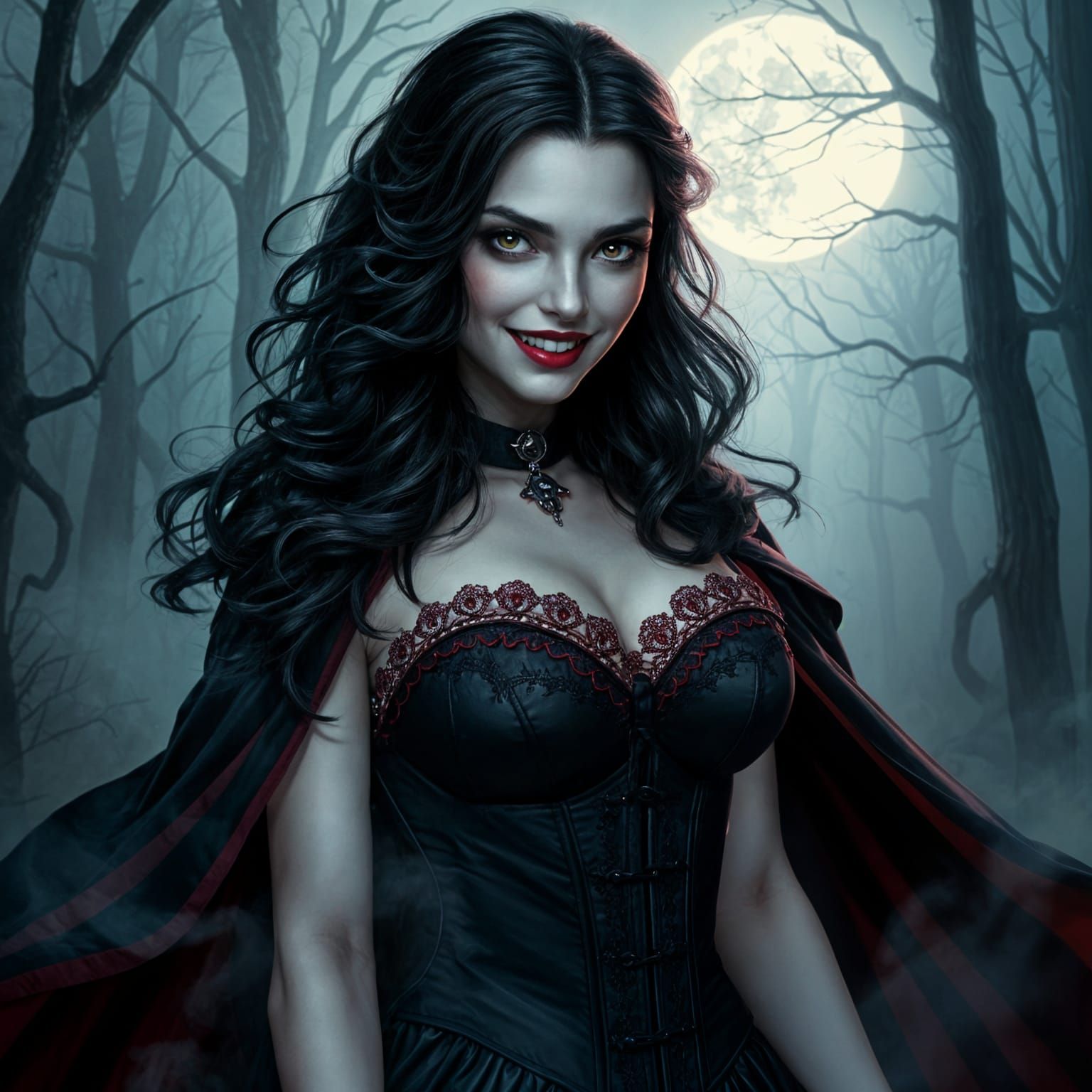 Mysterious Vampire Queen at Midnight