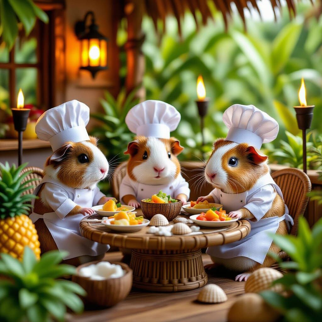 Guinea Pig Chefs Serve Woodland Creatures