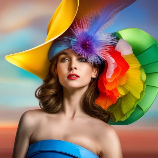 Kentucky Derby Attendee in Elegant Fashion