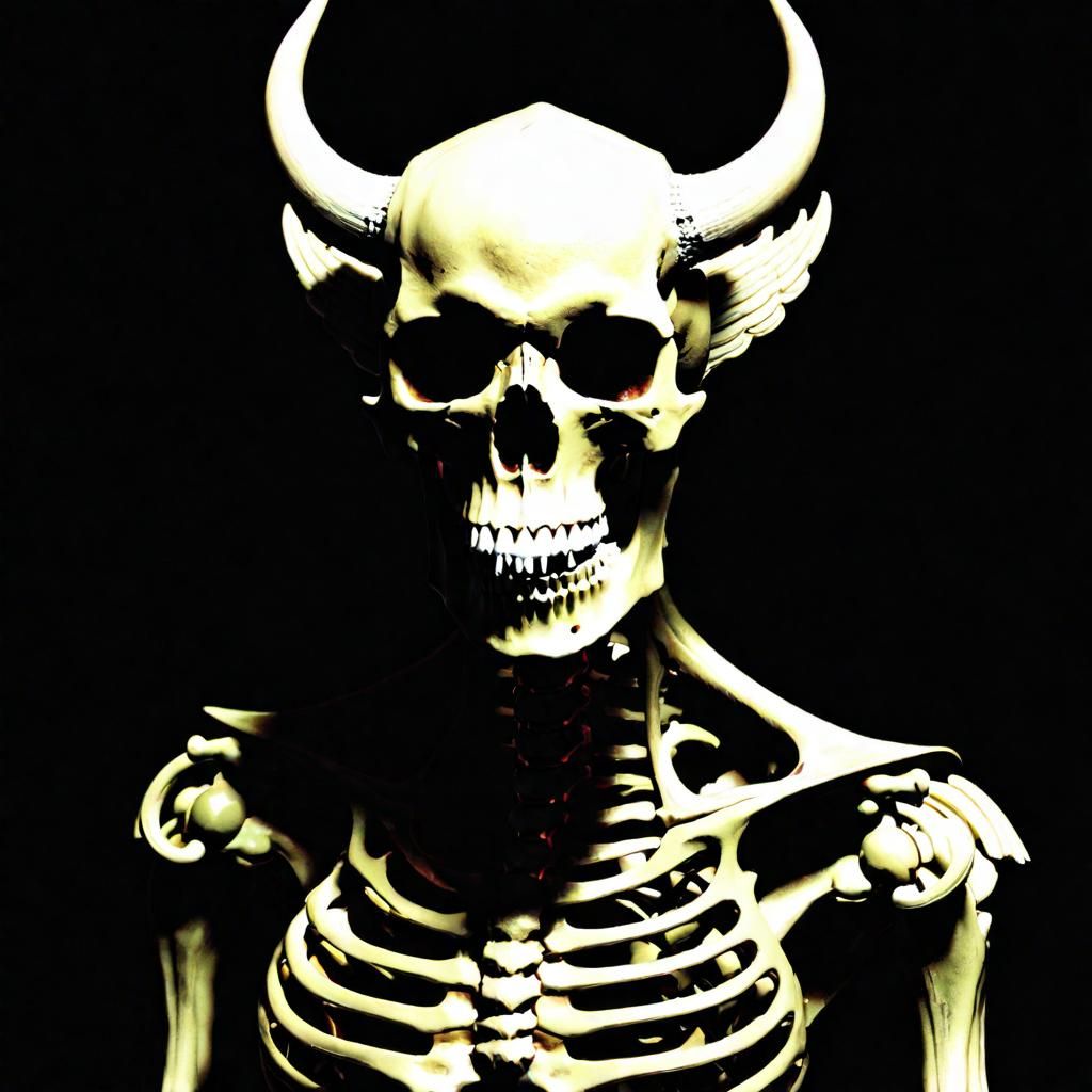 Dark Fantasy Demon Portrait in Horror Art Style