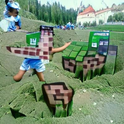 Blocky Fantasy World in Pixel Art Style