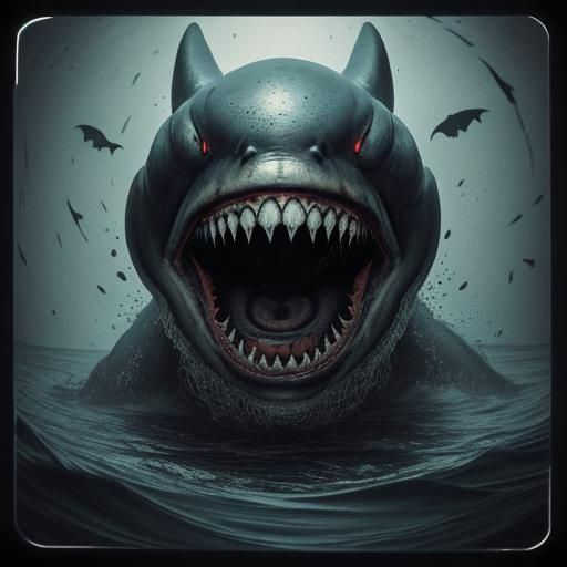 Giger-Inspired Megalodon Shark Attacks from VHS Footage