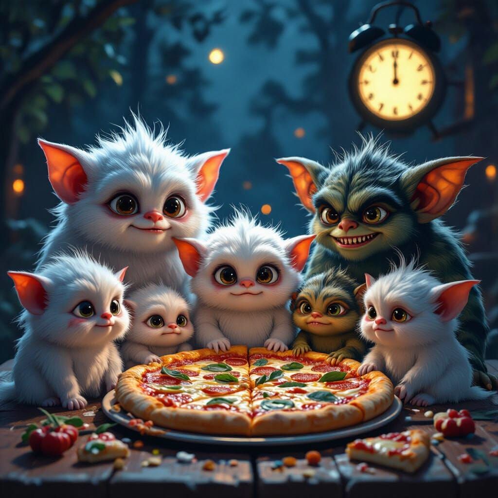 Fluffy creatures dinner time.