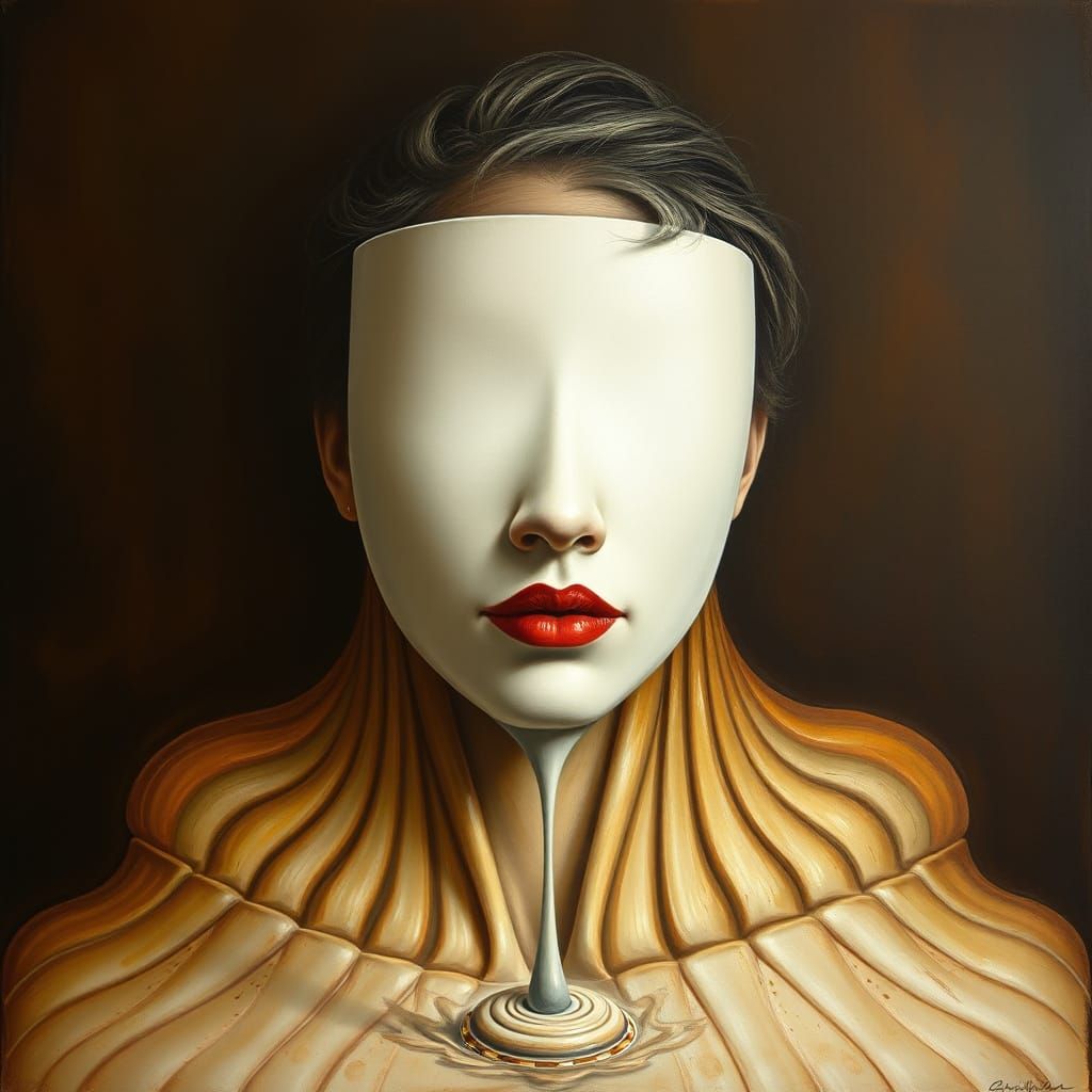 Surrealist Melting Portrait Unveiled