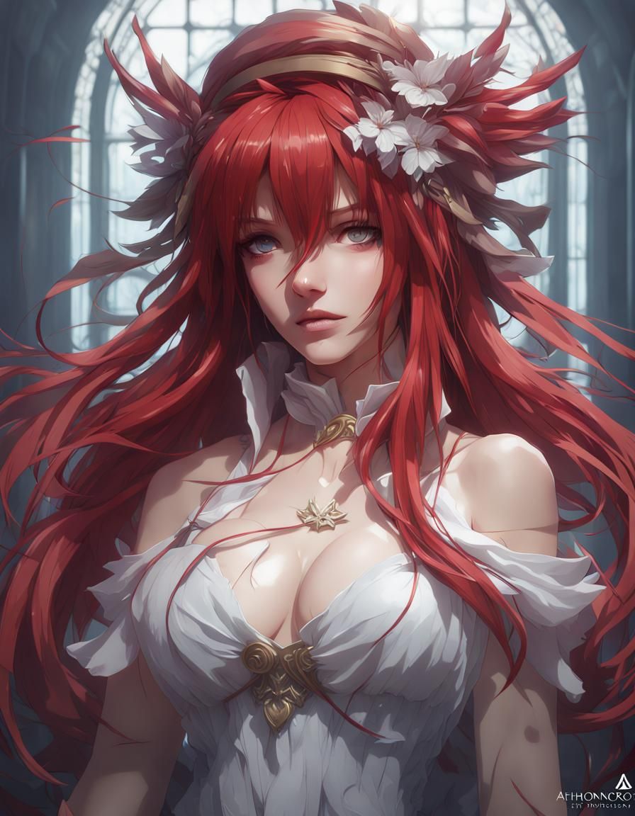 Surreal Rias Gremory in Triadic Colors by Concept Artist