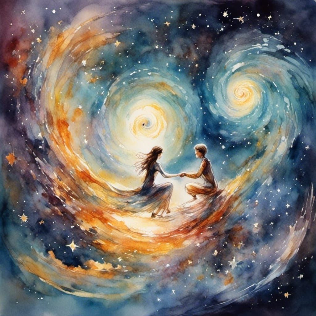 Stardust Swirling in Cosmic Whirlpools, a Fleeting Moment of...